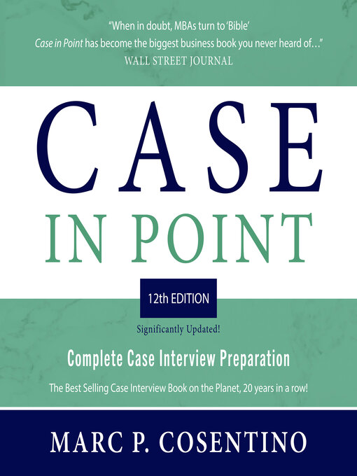 Title details for Case in Point by Marc Cosentino - Wait list